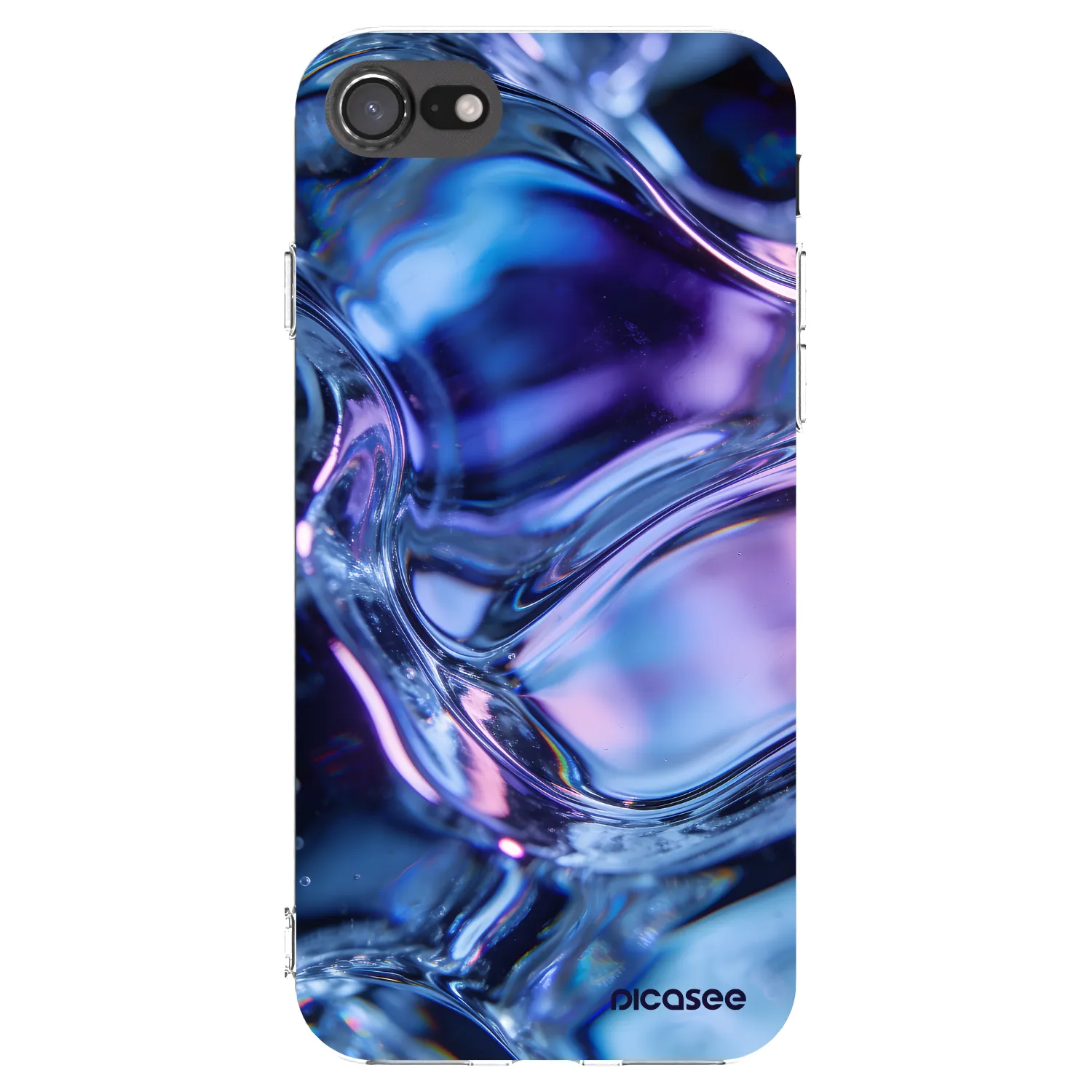 Picasee átlátszó szilikon tok az alábbi mobiltelefonokra Apple iPhone SE 2020 - Iris liquid