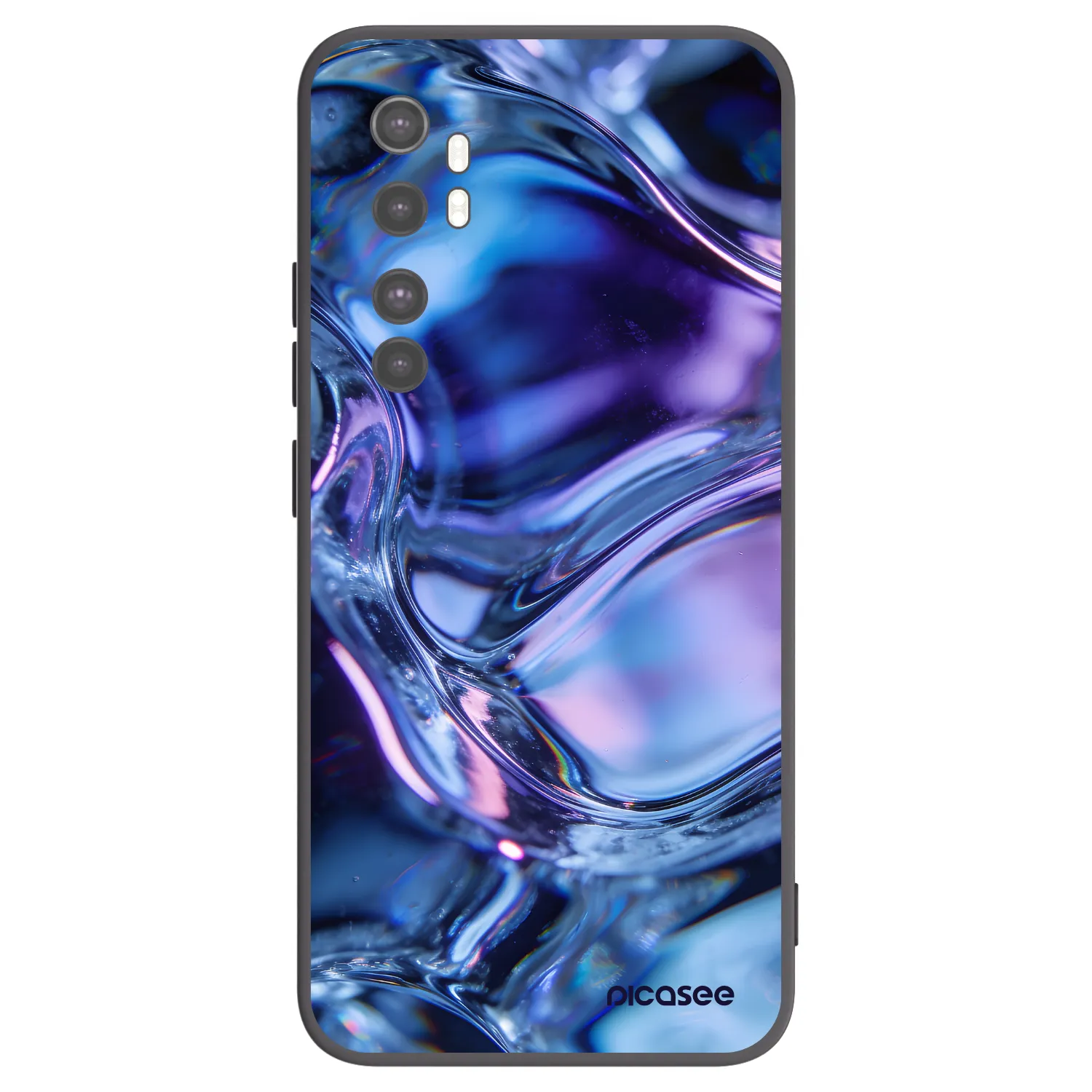 Picasee fekete szilikon tok az alábbi mobiltelefonokra Xiaomi Mi Note 10 Lite - Iris liquid