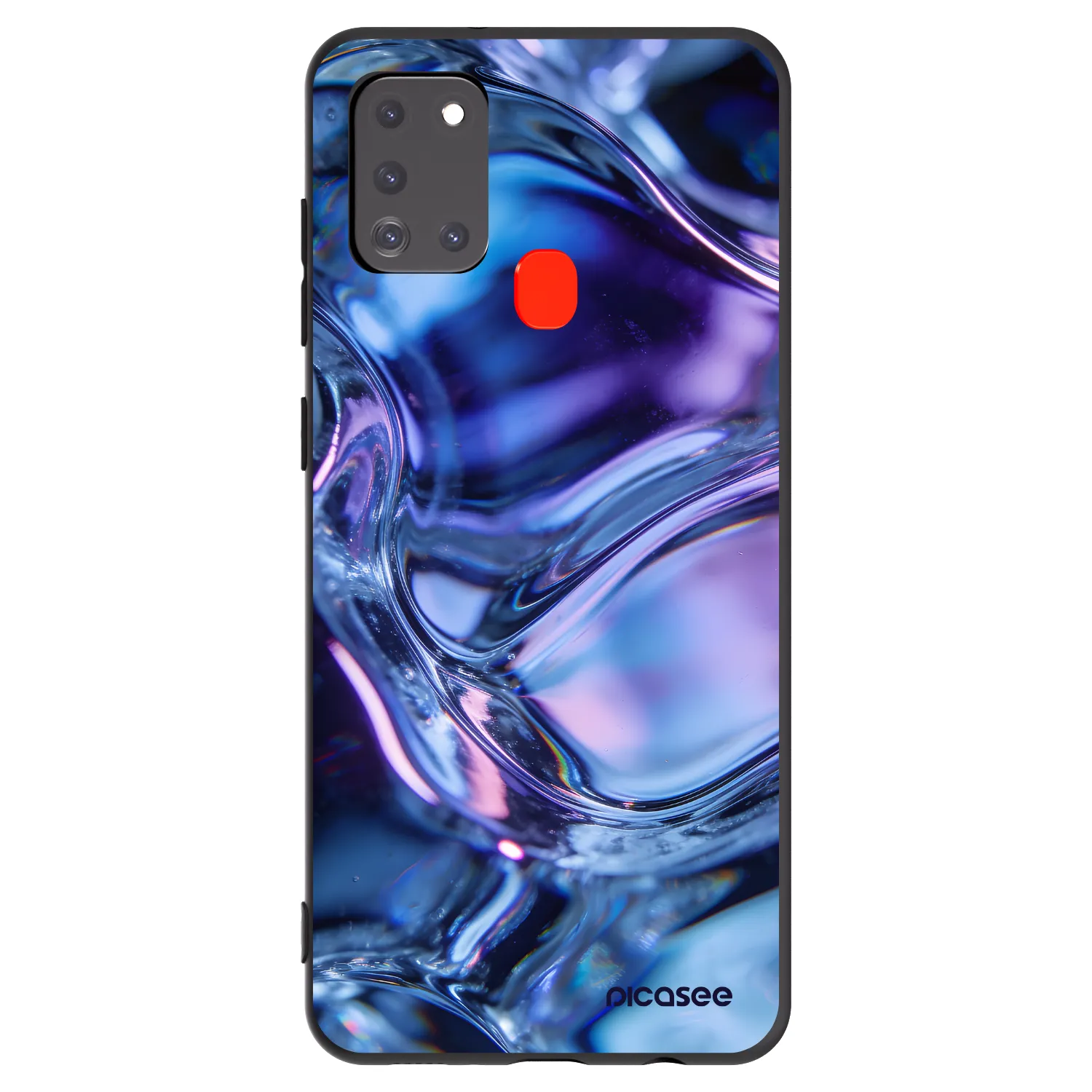 Picasee fekete szilikon tok az alábbi mobiltelefonokra Samsung Galaxy A21s - Iris liquid