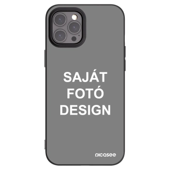Picasee fekete szilikon tok az alábbi mobiltelefonokra Apple iPhone 12 Pro Max - Saját fotó/motívum