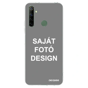 Picasee átlátszó szilikon tok az alábbi mobiltelefonokra Realme 6i - Saját fotó/motívum