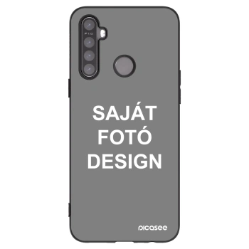 Picasee fekete szilikon tok az alábbi mobiltelefonokra Realme 6i - Saját fotó/motívum