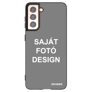 Picasee fekete szilikon tok az alábbi mobiltelefonokra Samsung Galaxy S21 5G G991B - Saját fotó/motívum