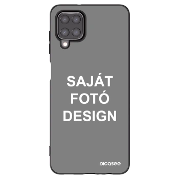 Picasee fekete szilikon tok az alábbi mobiltelefonokra Samsung Galaxy A12 A125F - Saját fotó/motívum