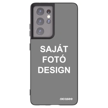 Picasee fekete szilikon tok az alábbi mobiltelefonokra Samsung Galaxy S21 Ultra 5G G998B - Saját fotó/motívum