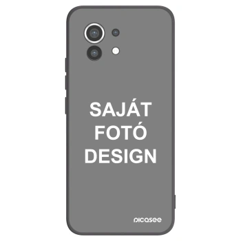 Picasee fekete szilikon tok az alábbi mobiltelefonokra Xiaomi Mi 11 - Saját fotó/motívum