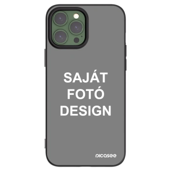 Picasee fekete szilikon tok az alábbi mobiltelefonokra Apple iPhone 13 Pro Max - Saját fotó/motívum