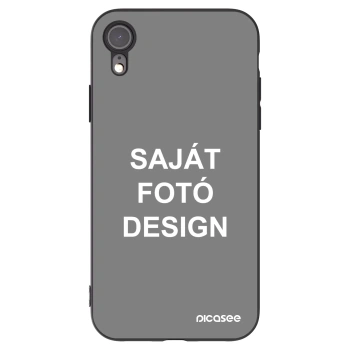 Picasee fekete szilikon tok az alábbi mobiltelefonokra Apple iPhone XR - Saját fotó/motívum