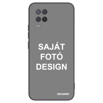 Picasee fekete szilikon tok az alábbi mobiltelefonokra Realme 8 5G - Saját fotó/motívum