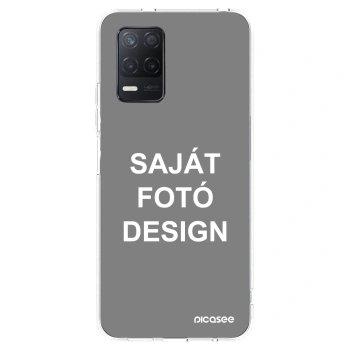 Picasee átlátszó szilikon tok az alábbi mobiltelefonokra Realme 8 5G - Saját fotó/motívum