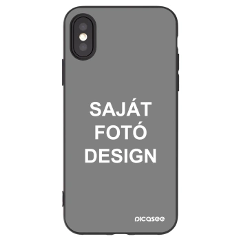 Picasee fekete szilikon tok az alábbi mobiltelefonokra Apple iPhone X/XS - Saját fotó/motívum