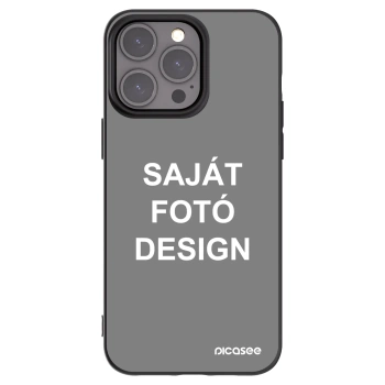 Picasee fekete szilikon tok az alábbi mobiltelefonokra Apple iPhone 15 Pro Max - Saját fotó/motívum