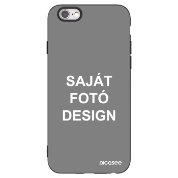 Picasee fekete szilikon tok az alábbi mobiltelefonokra Apple iPhone 6/6S - Saját fotó/motívum