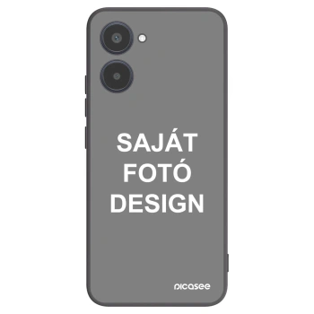 Picasee fekete szilikon tok az alábbi mobiltelefonokra Realme 10 4G - Saját fotó/motívum