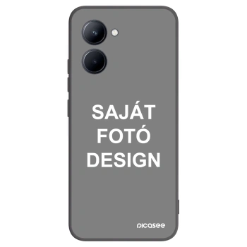 Picasee fekete szilikon tok az alábbi mobiltelefonokra Realme C33 (2023) - Saját fotó/motívum