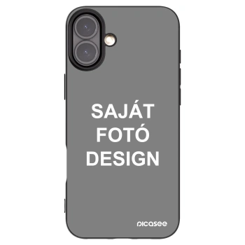 Picasee fekete szilikon tok az alábbi mobiltelefonokra Apple iPhone 16 Plus - Saját fotó/motívum