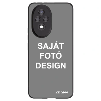 Picasee fekete szilikon tok az alábbi mobiltelefonokra Honor 200 5G - Saját fotó/motívum