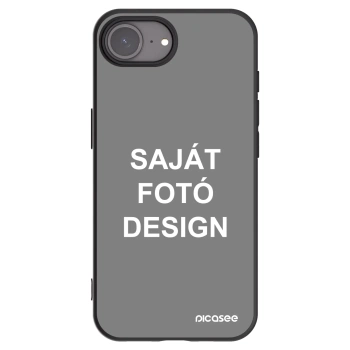 Picasee fekete szilikon tok az alábbi mobiltelefonokra Apple iPhone 16e - Saját fotó/motívum