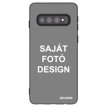 Picasee fekete szilikon tok az alábbi mobiltelefonokra Samsung Galaxy S10 G973 - Saját fotó/motívum