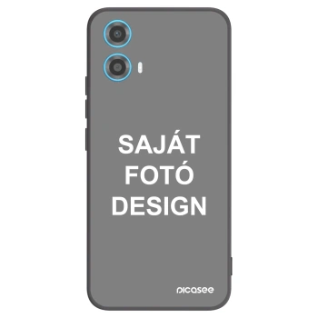 Picasee fekete szilikon tok az alábbi mobiltelefonokra Motorola Moto G34 5G - Saját fotó/motívum