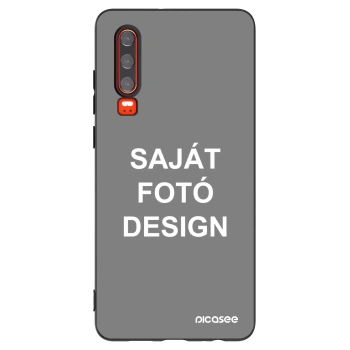 Picasee fekete szilikon tok az alábbi mobiltelefonokra Huawei P30 - Saját fotó/motívum