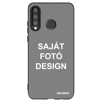 Picasee fekete szilikon tok az alábbi mobiltelefonokra Huawei P30 Lite - Saját fotó/motívum
