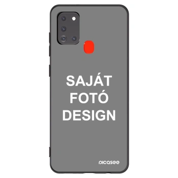 Picasee fekete szilikon tok az alábbi mobiltelefonokra Samsung Galaxy A21s - Saját fotó/motívum