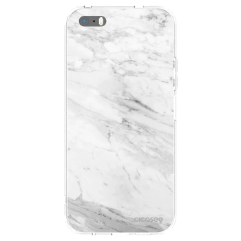 Picasee átlátszó szilikon tok az alábbi mobiltelefonokra Apple iPhone 5/5S/SE - White marble