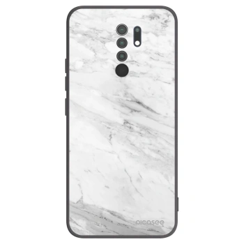 Picasee fekete szilikon tok az alábbi mobiltelefonokra Xiaomi Redmi 9 - White marble