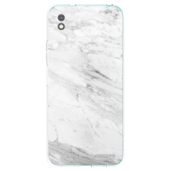 Picasee fekete szilikon tok az alábbi mobiltelefonokra Xiaomi Redmi 9A - White marble