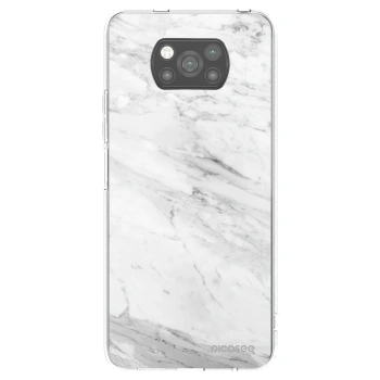Picasee fekete szilikon tok az alábbi mobiltelefonokra Xiaomi Poco X3 - White marble