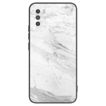 Picasee fekete szilikon tok az alábbi mobiltelefonokra Xiaomi Poco M3 - White marble