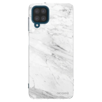 Picasee átlátszó szilikon tok az alábbi mobiltelefonokra Samsung Galaxy A12 A125F - White marble