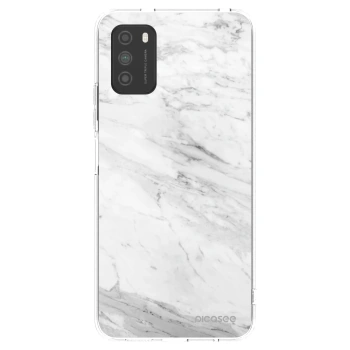 Picasee átlátszó szilikon tok az alábbi mobiltelefonokra Xiaomi Poco M3 - White marble
