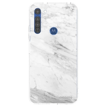 Tok az alábbi mobiltelefonokra Motorola Moto G8 - White marble