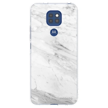 Picasee átlátszó szilikon tok az alábbi mobiltelefonokra Motorola Moto G9 Play - White marble
