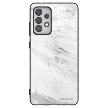 Picasee fekete szilikon tok az alábbi mobiltelefonokra Samsung Galaxy A52 5G A525F - White marble