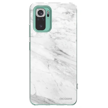 Picasee átlátszó szilikon tok az alábbi mobiltelefonokra Xiaomi Redmi Note 10 Pro - White marble
