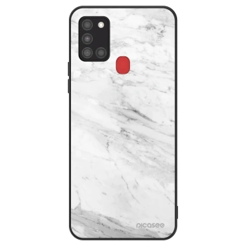 Szilikon tok erre a típusra Samsung Galaxy A21s - White marble