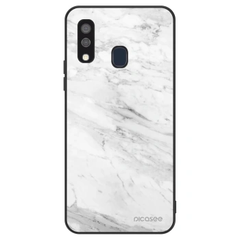 Szilikon tok erre a típusra Samsung Galaxy A40 A405F - White marble