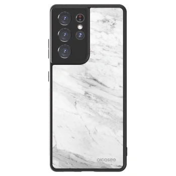 Szilikon tok erre a típusra Samsung Galaxy S21 Ultra 5G G998B - White marble