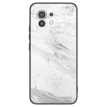 Picasee fekete szilikon tok az alábbi mobiltelefonokra Xiaomi Mi 11 - White marble