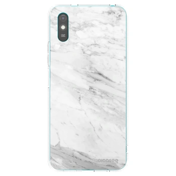 Picasee átlátszó szilikon tok az alábbi mobiltelefonokra Xiaomi Redmi 9AT - White marble