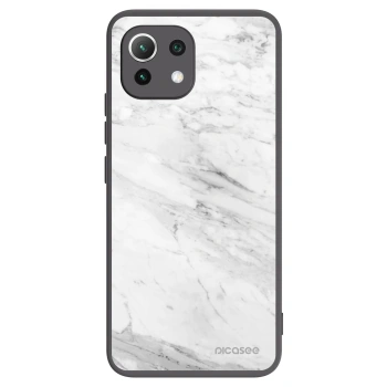 Picasee fekete szilikon tok az alábbi mobiltelefonokra Xiaomi Mi 11 Lite - White marble