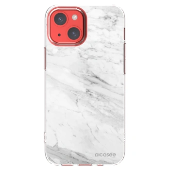 Picasee átlátszó szilikon tok az alábbi mobiltelefonokra Apple iPhone 13 mini - White marble
