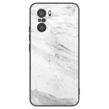 Picasee fekete szilikon tok az alábbi mobiltelefonokra Xiaomi Poco F3 - White marble