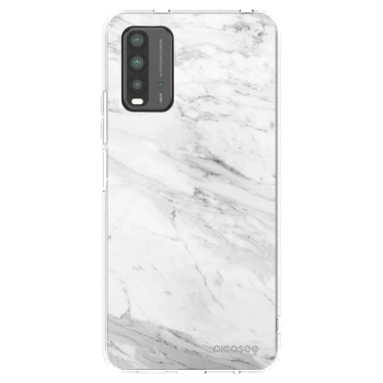 Picasee átlátszó szilikon tok az alábbi mobiltelefonokra Xiaomi Redmi 9T - White marble