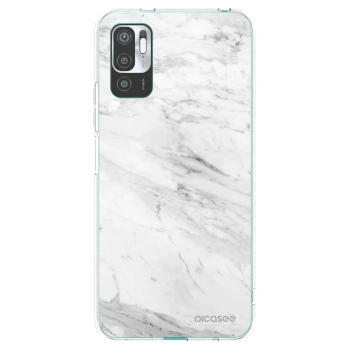 Picasee átlátszó szilikon tok az alábbi mobiltelefonokra Xiaomi Redmi Note 10 5G - White marble