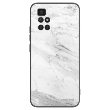 Picasee fekete szilikon tok az alábbi mobiltelefonokra Xiaomi Redmi 10 - White marble