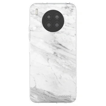 Picasee átlátszó szilikon tok az alábbi mobiltelefonokra Huawei Nova 8i - White marble